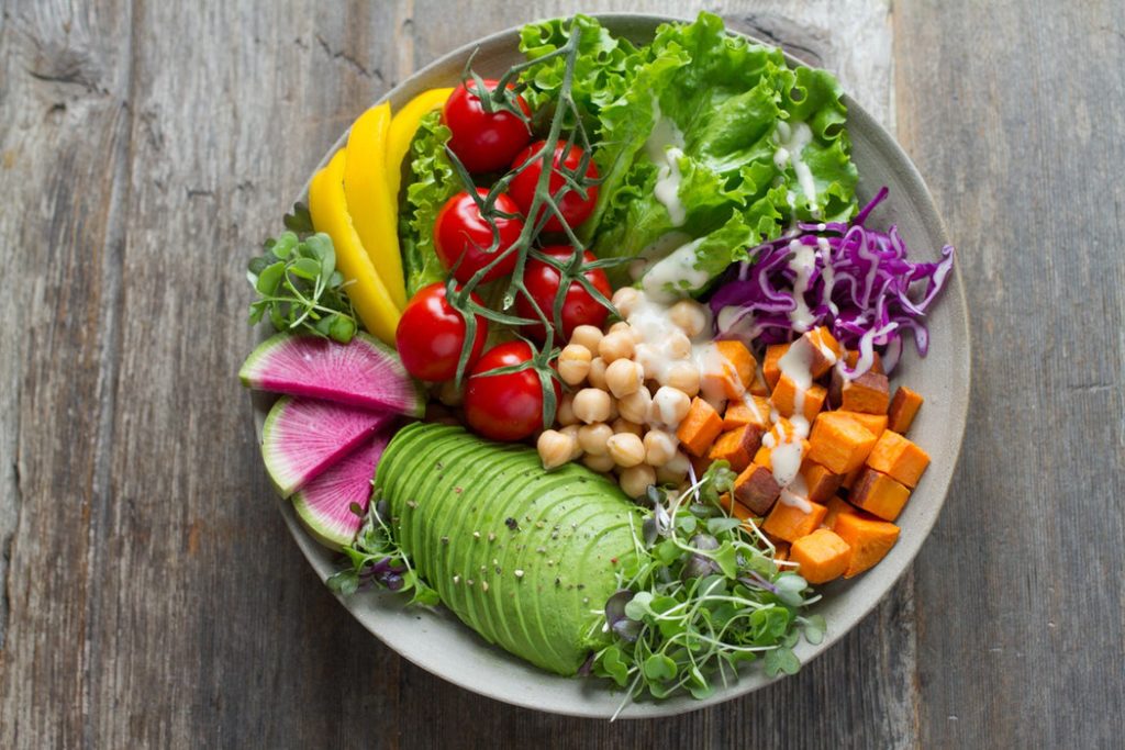 A healthy salad bowl
